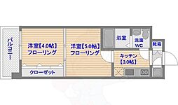 福岡市中央区長浜2丁目マンション 2Kの間取図画像