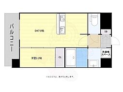エンクレスト博多駅南FIT 1DKの間取図画像