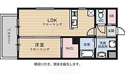 ネストピア呉服町 1LDKの間取図画像