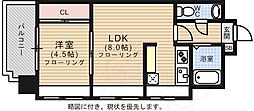 エステート・モア平尾公園通り 1LDKの間取図画像