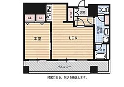 KDXレジデンス大濠ハーバービュータワー 1LDKの間取図画像