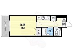 アコール住吉 1Kの間取図画像