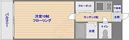 アイレックス南天神 1Kの間取図画像