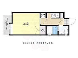 ロマネスク天神南第2 1Kの間取図画像