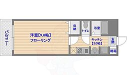 パークステージ箱崎 1Kの間取図画像