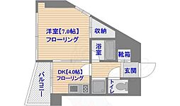 ウィステアリア 1DKの間取図画像