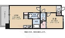 KDX清水レジデンス 1LDKの間取図画像