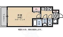 ピュアドームパラジオ博多 1Kの間取図画像