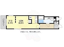GRANPASEO大濠 ワンルームの間取図画像
