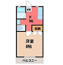 栃木県宇都宮市平松本町（賃貸アパート1K・1階・26.50㎡） その2