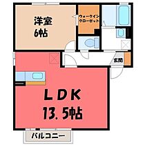 グリーン・リーフ熊倉 C  ｜ 栃木県真岡市熊倉3丁目（賃貸アパート1LDK・1階・45.45㎡） その2