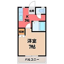 栃木県宇都宮市平松3丁目（賃貸アパート1K・1階・24.30㎡） その2