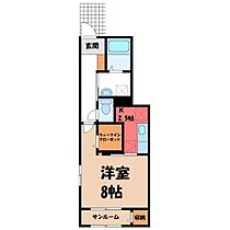 栃木県宇都宮市駒生1丁目（賃貸アパート1K・1階・33.20㎡） その2