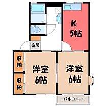 栃木県宇都宮市鶴田町（賃貸アパート2K・2階・45.11㎡） その2