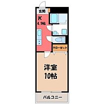 栃木県宇都宮市平松本町（賃貸マンション1K・6階・33.00㎡） その2