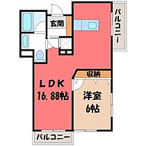 栃木県宇都宮市簗瀬町（賃貸マンション1LDK・5階・51.90㎡） その2