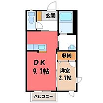 ハートフル  ｜ 栃木県下都賀郡壬生町大字安塚（賃貸アパート1DK・2階・30.24㎡） その2