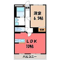 栃木県宇都宮市山本1丁目（賃貸マンション1LDK・1階・45.75㎡） その2