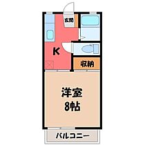 栃木県宇都宮市平松本町（賃貸アパート1K・2階・24.71㎡） その2