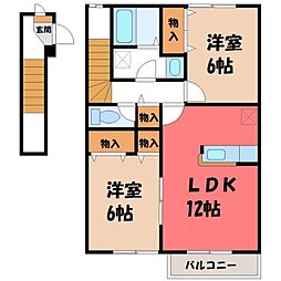 JR東北本線 石橋駅 バス9分 峰町下車 徒歩8分 2階/-