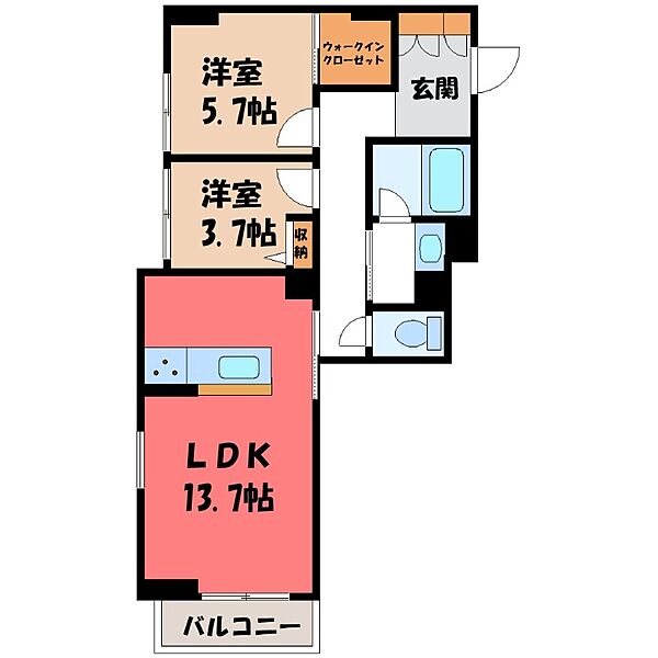 apartment 栃木県宇都宮市陽東３丁目２７－３　ウィスタリア１F