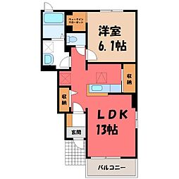 真岡鐵道 真岡駅 バス9分 長田東下車 徒歩12分