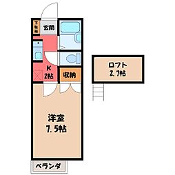 JR東北本線 雀宮駅 徒歩14分 2階/-