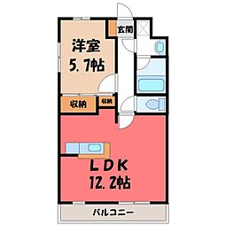 JR東北本線 雀宮駅 徒歩10分 3階/-