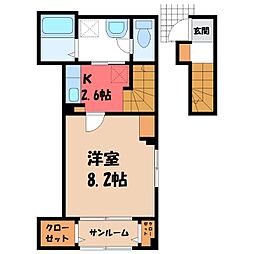JR東北本線 雀宮駅 バス10分 台新田神社前下車 徒歩5分 2階/-