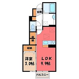 東武宇都宮線 東武宇都宮駅 バス15分 鶴田橋下車 徒歩4分 1階/-