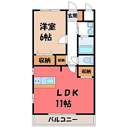 ベルタ・カーサ 1LDKの間取図画像