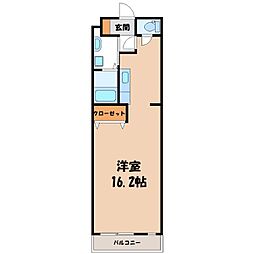 ディアーナM ワンルームの間取図画像