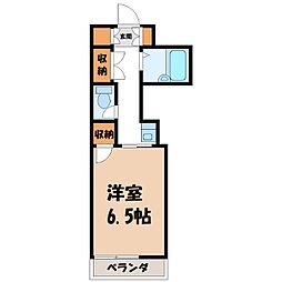 エトワール宇都宮第1 1Kの間取図画像