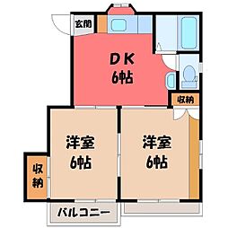 東武宇都宮線 江曽島駅 徒歩10分 2階/-