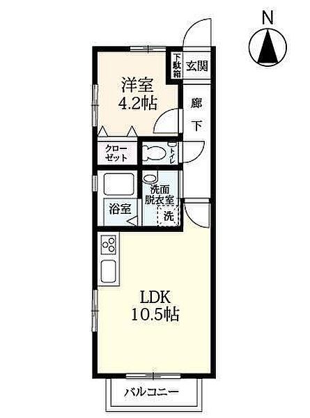 ロワイヤルIII 107｜佐賀県佐賀市西与賀町大字厘外(賃貸アパート1LDK・1階・36.43㎡)の写真 その2