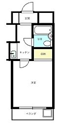 第2丸昌ビルZA-128 1Kの間取図画像