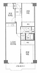 サンフラワーハイツ南港はなのまち住宅36号棟 3LDKの間取図画像