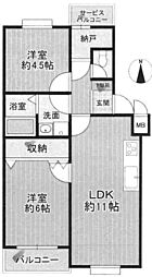 間取図画像 2LDK