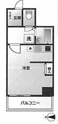 ルモン東梅田 ワンルームの間取図画像