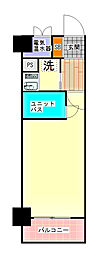 長堀橋シティハイツ 1Kの間取図画像