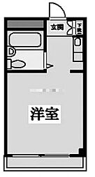 シャトー4今里 ワンルームの間取図画像