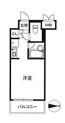 セレッソコート梅田東 1Kの間取図画像