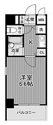 CityLifeクラウンハイム長堀通 1Kの間取図画像