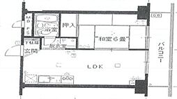 朝日プラザ高津第1 1LDKの間取図画像