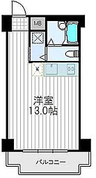 朝日プラザ高津3 ワンルームの間取図画像