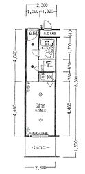 朝日プラザ心斎橋 ワンルームの間取図画像