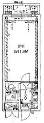 ライオンズマンション西長堀 1Kの間取図画像