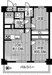 新大阪スカイハイツ 2LDKの間取図画像