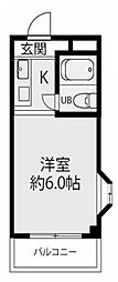 メゾン・ド・トレーズ ワンルームの間取図画像