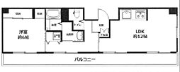 マンション北堀江 1LDKの間取図画像
